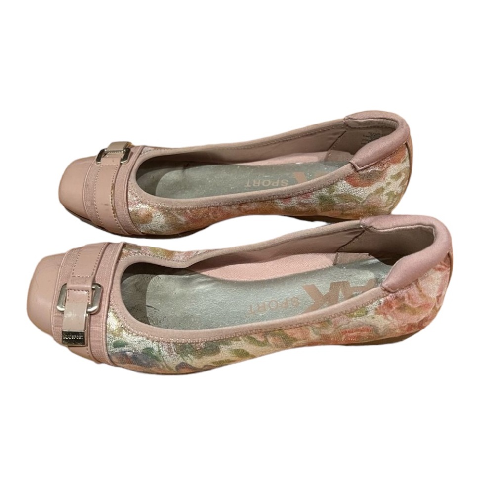 Anne Klein Pink Ballet Flats with Buckle Detail